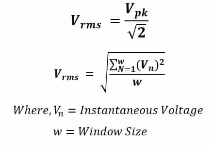 true rms formula