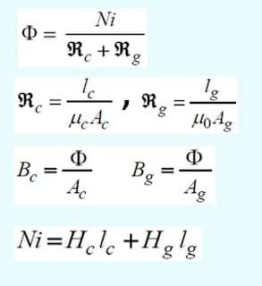 equivalent electrical circuit of magnetic circuit