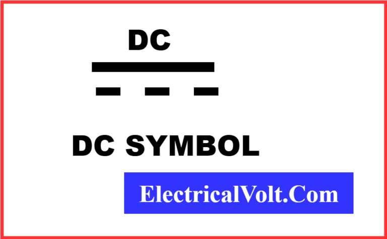 Symbol for direct current showing a straight line above a dashed line.