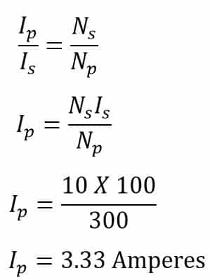 primary current calculation - solved problem