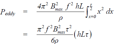 eddy current loss formula derivation-eddy current loss in a thin sheet