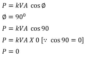 Relation between KVA and KW for inductive load