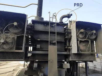 Mounting of PRD of Transformer