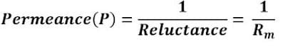 permeance formula of magnetic circuit