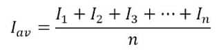 AC waveform average value formula
