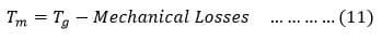 dc motor net mechanical torque