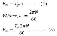 derivation of power equation of DC motor
