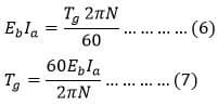 derivation of dc motor torque equation