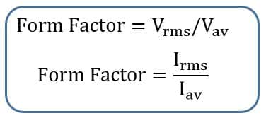 form factor formula