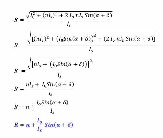 CT ratio error formula derivation