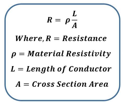 resistance formula