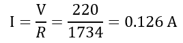 total current in the series connected bulb circuit