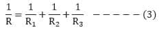 equivalent resistance of parallel connected resistances