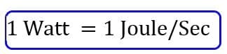 relationship between joule per second and watt