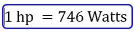 relationship between watt and horsepower
