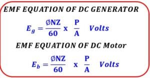 EMF equation of DC machines