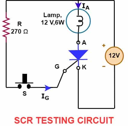 SCR tester circuit diagram