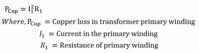 copper loss in primary formula