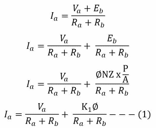 derivation of braking torque formula of dc motor