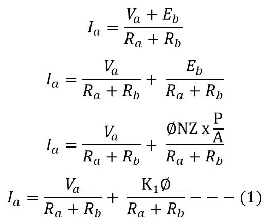 derivation of braking torque formula of dc motor
