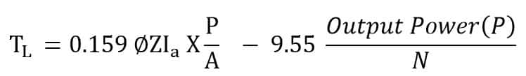 lost torque formula in DC Motor