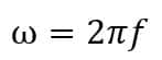 relation between angular frequency and frequency