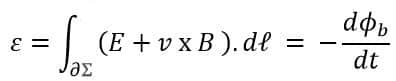 changing magnetic flux in a wire