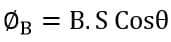 magnetic flux formula considering the angle between B