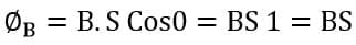 magnetic flux when angle is 0 degree