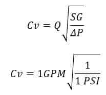 Cv to Kv conversion