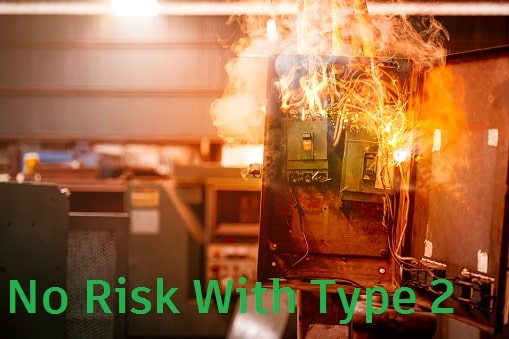 no fire risk with Type 2 