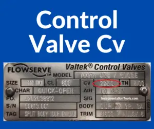 Measurement of Control Valve flow coefficient (Cv)