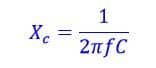 capacitive reactance formula