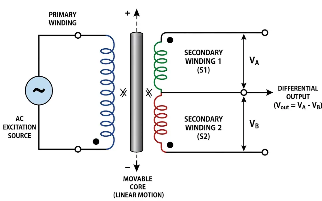 lvdt construction diagram