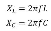 reactance formula