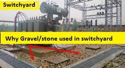 Why is grit laid in an Electrical Switchyard?