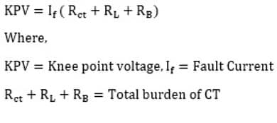 PS class Ct knee point formula