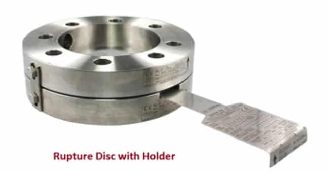 rupture disk with holder