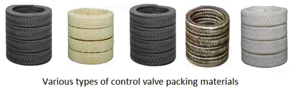 Valve packing materials
