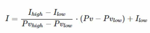 Formula to Convert Physical Value to mA