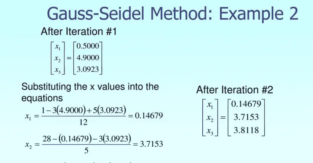 Gauss-Seidel Iteration Method explained