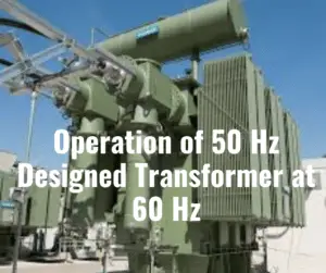 50 Hz transformer operation at 60 Hz