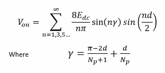 output voltage in multiple pulse width modulation