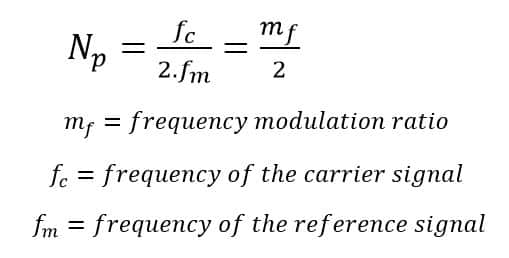 number of pulses in multiple pulse width modulation