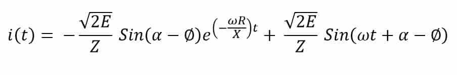 instantaneous fault current