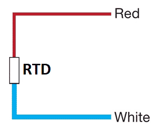 2 wire RTD leads color code