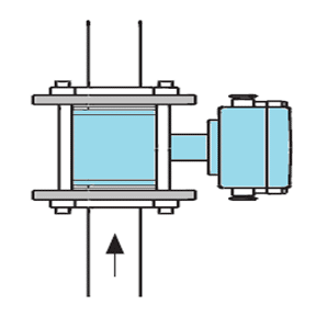vertical mounting of magnetic flow meter