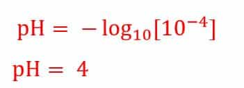 pH value formula