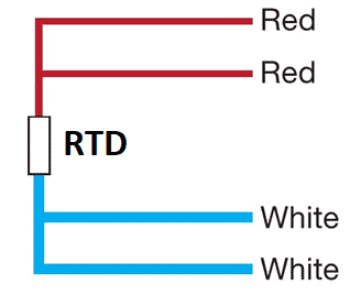 4 wire RTD leads color code