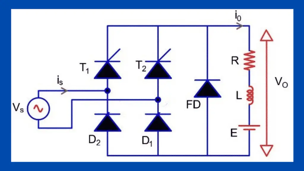 Single Phase Semi Converter- Working, Circuit Diagram explained
